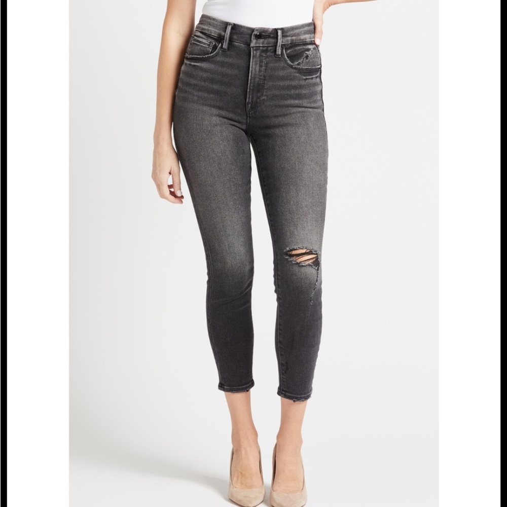 NWT Good American Good Waist Crop